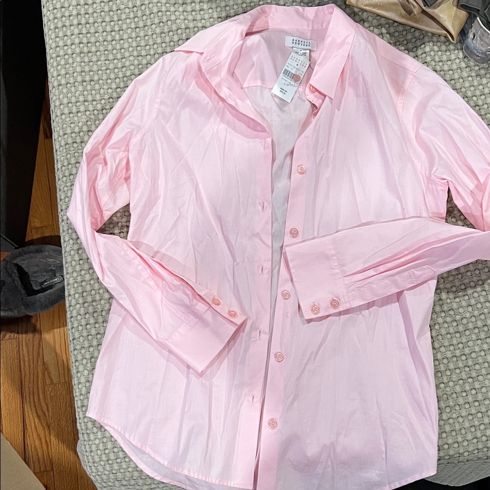 Barneys New York Light Pink Cotton Shirt